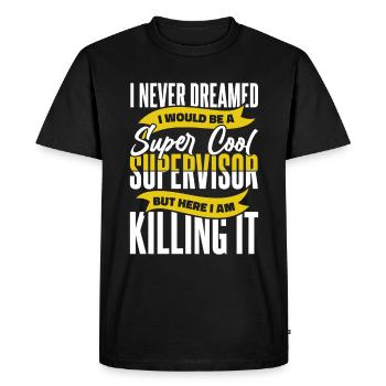 Profession de superviseur - T-shirt Premium bio Homme - noir - Devant - Nico (187cm)