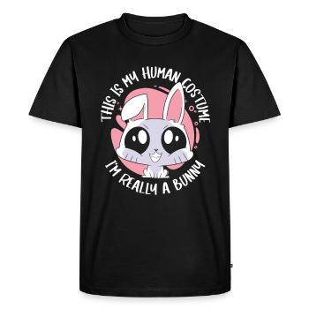 Lapin lapin animal de compagnie lapin - T-shirt Premium bio Homme - noir - Devant - Nico (187cm)
