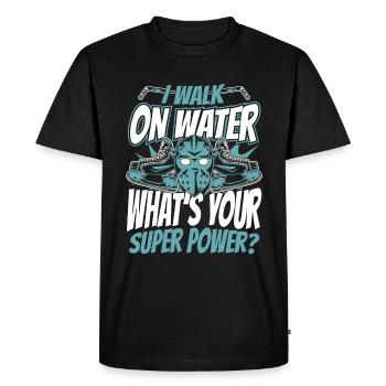 Sports de hockey sur glace - T-shirt Premium bio Homme - noir - Devant - Nico (187cm)