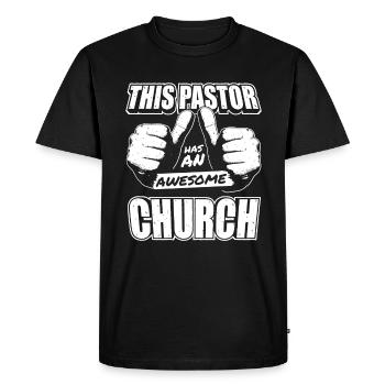 Pasteur Pasteur Prédicateur Église Christ - T-shirt Premium bio Homme - noir - Devant - Nico (187cm)