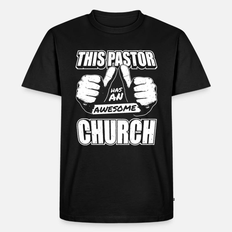 Pasteur Pasteur Prédicateur Église Christ - T-shirt Premium bio Homme - noir