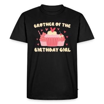 Frère Grand frère Famille - T-shirt Premium bio Homme - noir - Devant - Nico (187cm)