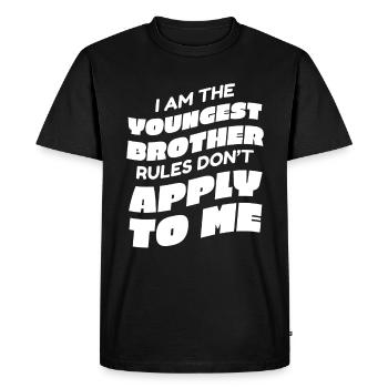 Frère Grand frère Famille - T-shirt Premium bio Homme - noir - Devant - Nico (187cm)