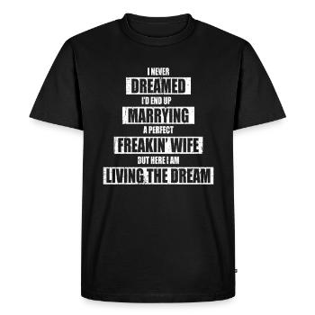Husband Spouse Family Wedding - Men's Premium Organic T-Shirt - black - Front - Nico (187cm)