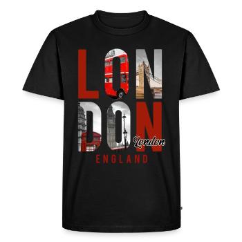 London Town - T-shirt Premium bio Homme - noir - Devant - Nico (187cm)
