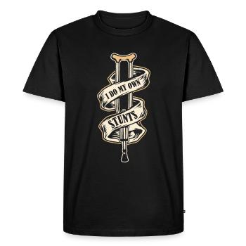 Rétablissez-vous Pied cassé Os cassé - T-shirt Premium bio Homme - noir - Devant - Nico (187cm)
