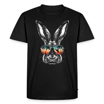 Lapin lapin animal de compagnie lapin - T-shirt Premium bio Homme - noir - Devant - Nico (187cm)