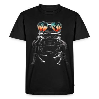 Frog Toad - Men's Premium Organic T-Shirt - black - Front - Nico (187cm)