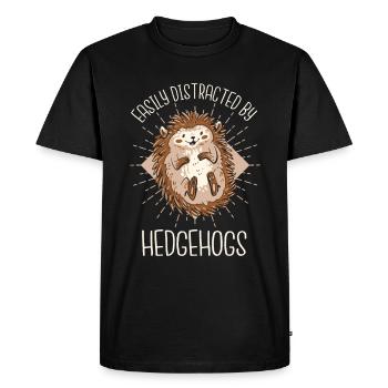 Hérisson Animal épineux Hérisson - T-shirt Premium bio Homme - noir - Devant - Nico (187cm)