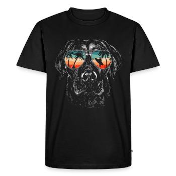 Chien Labrador - T-shirt Premium bio Homme - noir - Devant - Nico (187cm)