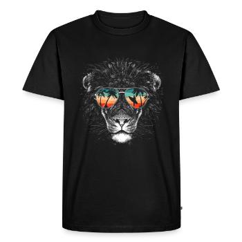 Lion Lion Animal Africa - Men's Premium Organic T-Shirt - black - Front - Nico (187cm)