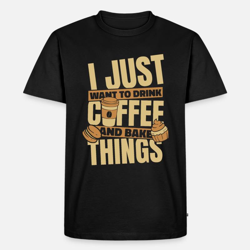 Bäcker Backen - Männer Premium Bio T-Shirt - Schwarz