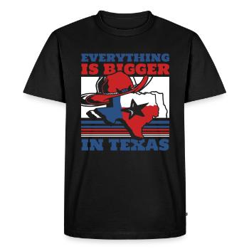 Texas State Texans Texas - Men's Premium Organic T-Shirt - black - Front - Nico (187cm)