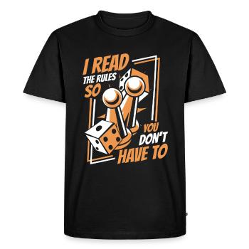 Jeux de société Jeux de société Jeux de société - T-shirt Premium bio Homme - noir - Devant - Nico (187cm)