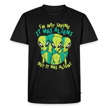 Alien UFO Aliens Außerirdischer - T-shirt Premium bio Homme - noir - Devant - Nico (187cm)