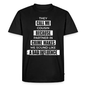 Cousins Cousin Family - Men's Premium Organic T-Shirt - black - Front - Nico (187cm)