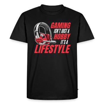 Gamer Gaming Video Games Console Controller - Men's Premium Organic T-Shirt - black - Front - Nico (187cm)
