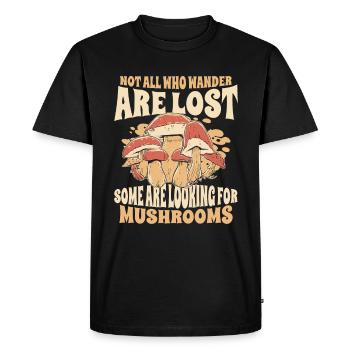 Champignons Champignons Champignon Champignon - T-shirt Premium bio Homme - noir - Devant - Nico (187cm)