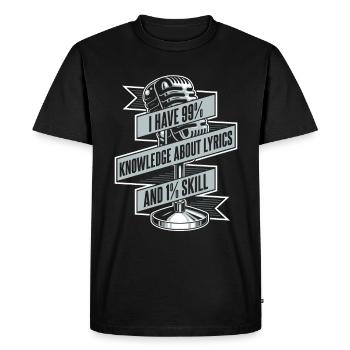 Vocal music singer singing - Men's Premium Organic T-Shirt - black - Front - Nico (187cm)