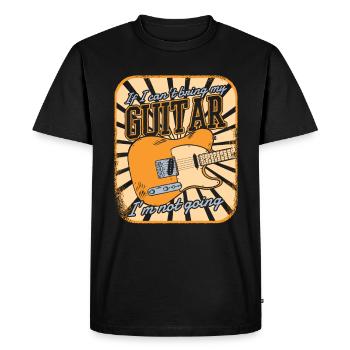 Guitare Guitariste Musicien Guitare acoustique Instruments - T-shirt Premium bio Homme - noir - Devant - Nico (187cm)