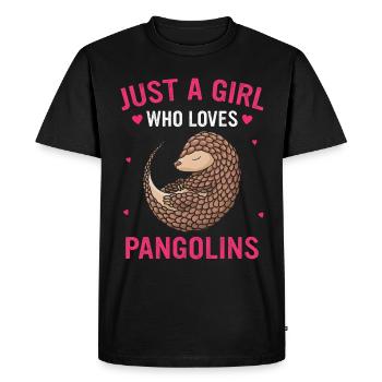 Pangolin Animal Pangolins Endangered Ar - Men's Premium Organic T-Shirt - black - Front - Nico (187cm)