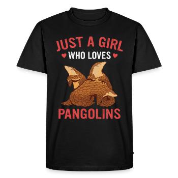 Pangolin Animal Pangolins Endangered Ar - Men's Premium Organic T-Shirt - black - Front - Nico (187cm)