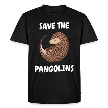 Pangolin Animal Pangolins Endangered Ar - Men's Premium Organic T-Shirt - black - Front - Nico (187cm)