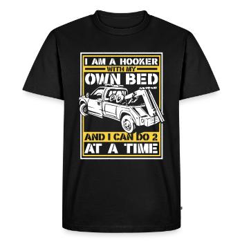 Tow Truck Truck Tow Truck - Men's Premium Organic T-Shirt - black - Front - Nico (187cm)