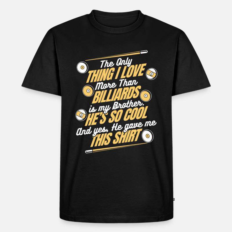 Billard Poolbillard - Männer Premium Bio T-Shirt - Schwarz