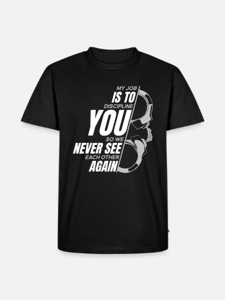 Fængselsbetjent Vagt Ordenshåndhæver - Herre Premium økologisk T-shirt - sort
