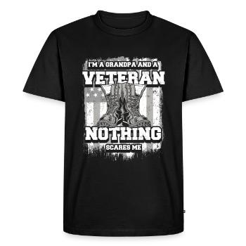 Grand-père Grand-père Famille Fête des pères - T-shirt Premium bio Homme - noir - Devant - Nico (187cm)