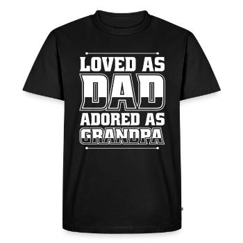 Grand-père Grand-père Famille Fête des pères - T-shirt Premium bio Homme - noir - Devant - Nico (187cm)
