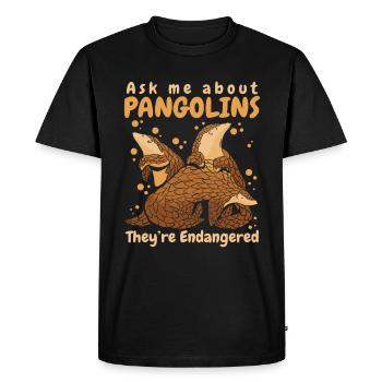 Pangolin Animal Pangolins Endangered Ar - Men's Premium Organic T-Shirt - black - Front - Nico (187cm)