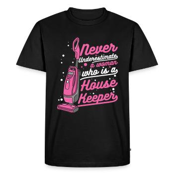 Housekeeping Housekeeper Cleaner Cleaning - Men's Premium Organic T-Shirt - black - Front - Nico (187cm)