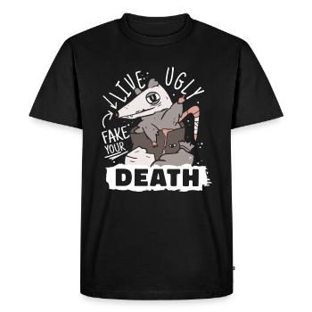 Opossum opossum animal - T-shirt Premium bio Homme - noir - Devant - Nico (187cm)