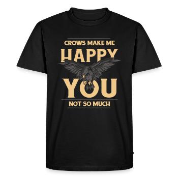 Raven Crow Crow Bird Animal - Men's Premium Organic T-Shirt - black - Front - Nico (187cm)