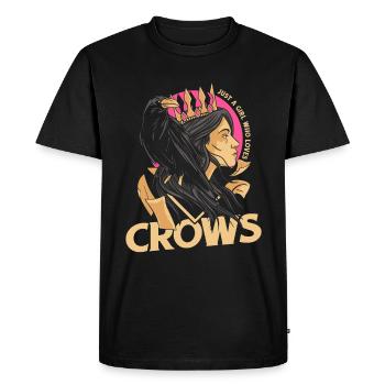 Raven Crow Crow Bird Animal - Men's Premium Organic T-Shirt - black - Front - Nico (187cm)