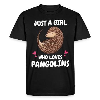 Pangolin Animal Pangolins Endangered Ar - Men's Premium Organic T-Shirt - black - Front - Nico (187cm)