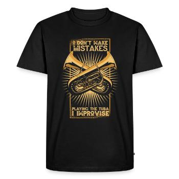 Tuba Tuba lecteur - T-shirt Premium bio Homme - noir - Devant - Nico (187cm)