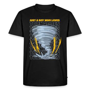 Météorologue de tempête de chasse à la tornade - T-shirt Premium bio Homme - noir - Devant - Nico (187cm)