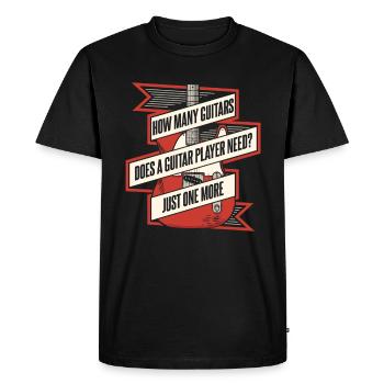 Guitare Guitariste Musicien Guitare acoustique Instruments - T-shirt Premium bio Homme - noir - Devant - Nico (187cm)