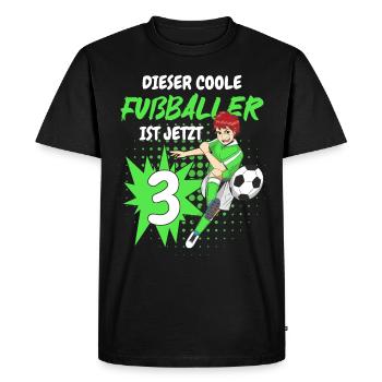 Geburtstagsgeschenk 3 Jahre Geburtstagskind - Männer Premium Bio T-Shirt - Schwarz - Vorne - Nico (187cm)