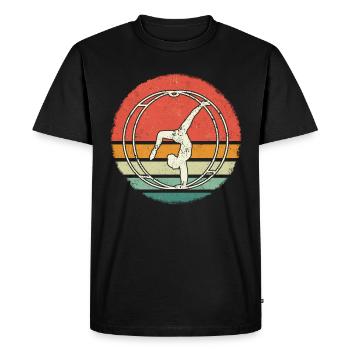 Roue de gymnastique Rhönrad - T-shirt Premium bio Homme - noir - Devant - Nico (187cm)