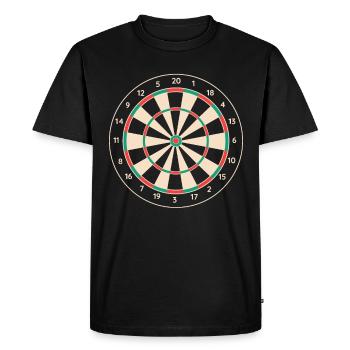 Fléchettes Fléchettes Joueur de fléchettes Fléchettes - T-shirt Premium bio Homme - noir - Devant - Nico (187cm)