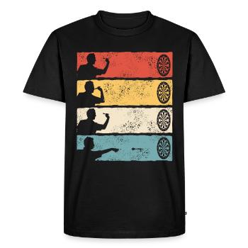 Fléchettes Fléchettes Joueur de fléchettes Fléchettes - T-shirt Premium bio Homme - noir - Devant - Nico (187cm)