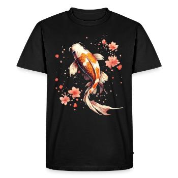 Koi fish carpe japonaise Pond fish koi - T-shirt Premium bio Homme - noir - Devant - Nico (187cm)