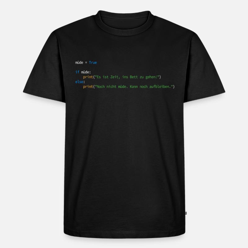 Programmierer Informatiker Nerd Softwareingenieur - Männer Premium Bio T-Shirt - Schwarz