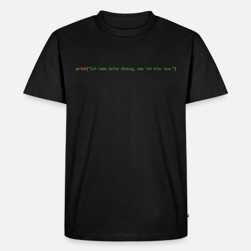 Programmierer Informatiker Nerd Softwareingenieur - Männer Premium Bio T-Shirt - Schwarz