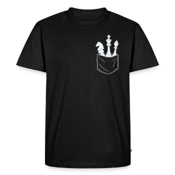 Chess Chess Player Chess Figure - Men's Premium Organic T-Shirt - black - Front - Nico (187cm)