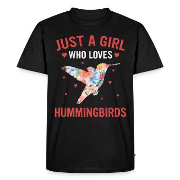 Colibri Colibri Colibri Oiseau Colibri Animal - T-shirt Premium bio Homme - noir - Devant - Nico (187cm)